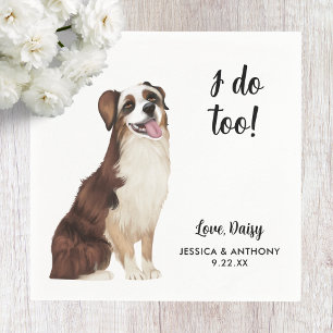 Hunde-Hochzeits-Cocktailservietten Serviette