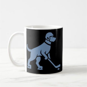 Hunde-Hockeyspieler-Silhouette Kaffeetasse