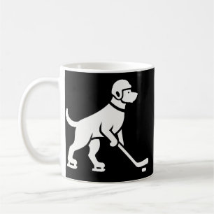 Hunde-Hockeyspieler-Silhouette Kaffeetasse