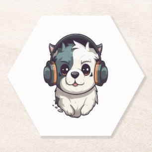 Hunde hören Musik Untersetzer