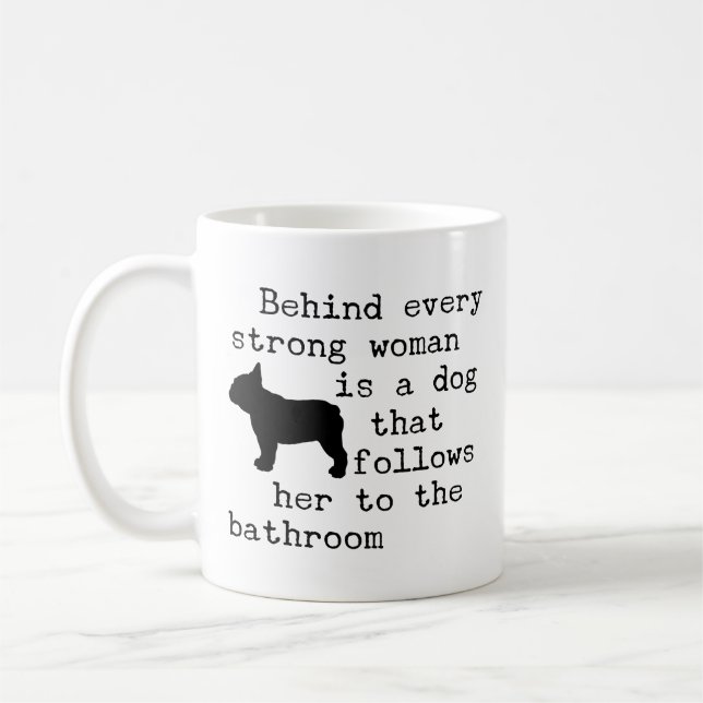 Hunde Humor Zitat - Französischer Bulldog Kaffeetasse (Links)