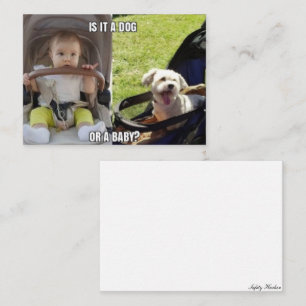 Hunde Hunde Hunde Baby Meme Joke Flat Note Card Mitteilungskarte