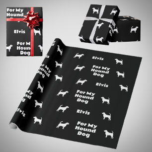 Hunde Hunde Silhouetten Schwarz und Weiß Geschenkpapier