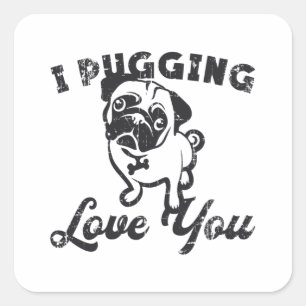 Hunde ich Shih Tzu nicht Welpe Vintage lustige Ges Quadratischer Aufkleber