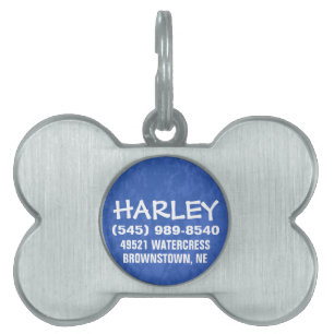 Hunde-ID-Tag - Blau für kleine Hunde Tiermarke