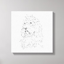 Hunde-Illustration, Wandkunst Cockapoo
