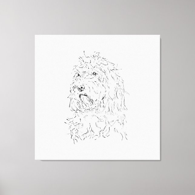 Hunde-Illustration, Wandkunst Cockapoo Leinwanddruck (Vorderseite)