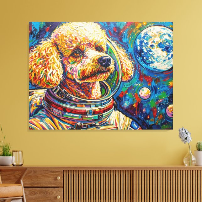 HUNDE IM ALL-POODLE 22 LEINWANDDRUCK (Insitu (Wohnzimmer))