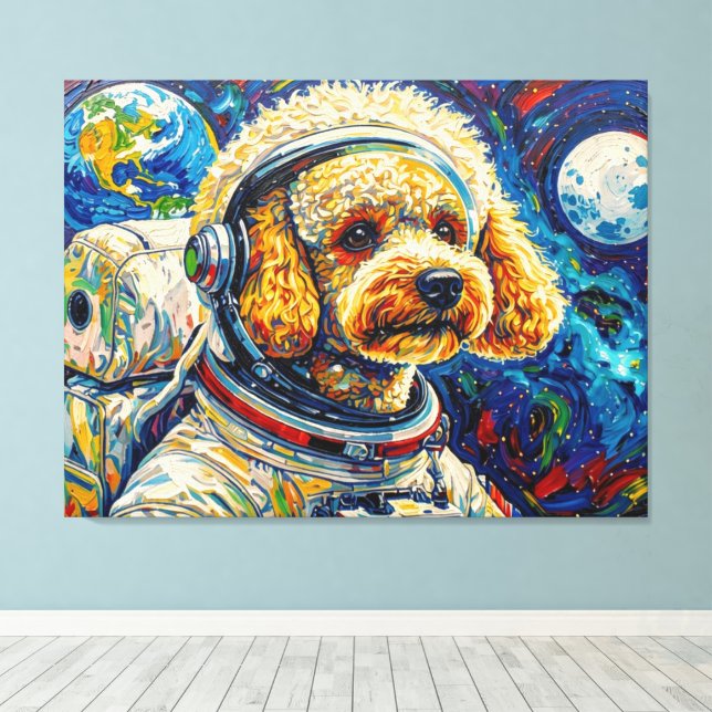 HUNDE IM ALL-POODLE 24 LEINWANDDRUCK (Insitu (Holzboden))