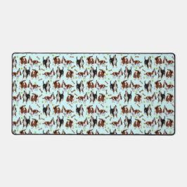 Hunde im Basset-Hund Welpen Schreibtischunterlage