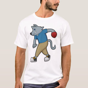 Hunde im Bowling mit Bowlingball T-Shirt