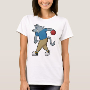 Hunde im Bowling mit Bowlingball T-Shirt