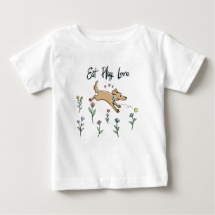 Hunde im Garten II   essen Spiel-Liebe Baby T-shirt