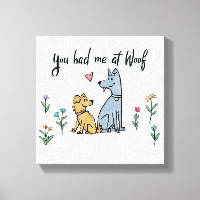 Hunde im Garten III | Du hattest mich in Woof Leinwanddruck (Vorderseite)