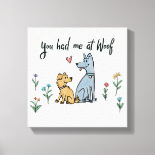 Hunde im Garten III   Du hattest mich in Woof Leinwanddruck