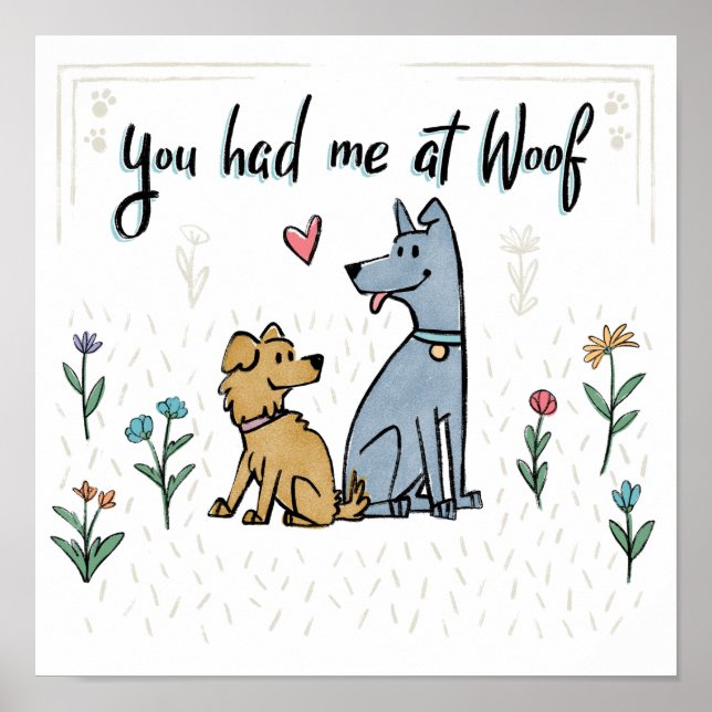 Hunde im Garten III | Du hattest mich in Woof Poster (Vorne)