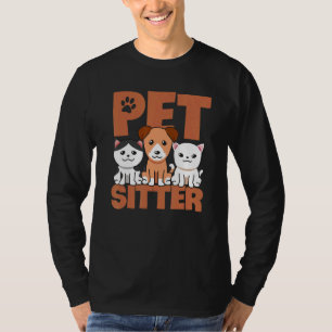 Hunde im Heimtierbereich Grafischer Hund Sitzende T-Shirt
