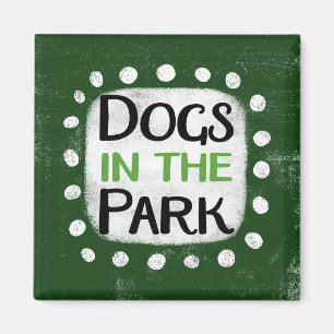 Hunde im Park Kühlschrank Magnet