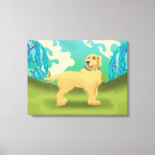 Hunde im Park Leinwanddruck (Vorderseite)