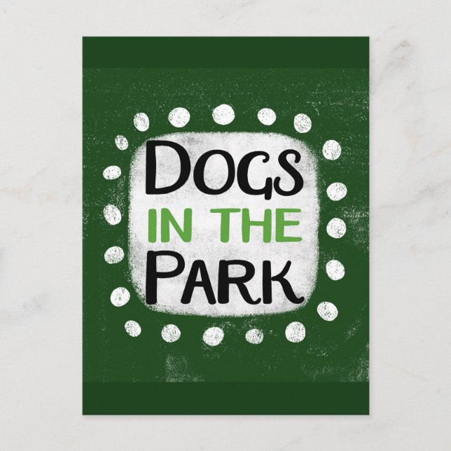Hunde im Park Postcard Postkarte (Vorderseite)