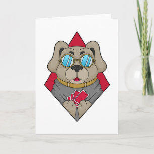 Hunde im Poker mit Poker-Karten Karte