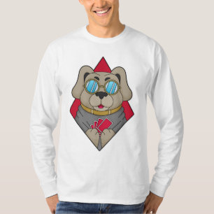 Hunde im Poker mit Poker-Karten T-Shirt