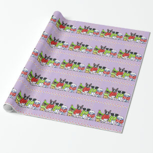 Hunde im Schal-Winter-Weihnachtsfeiertag Geschenkpapier