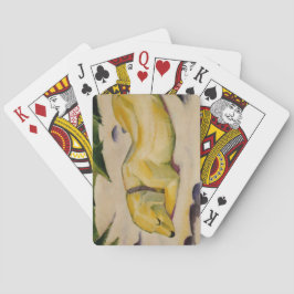 Hunde im Schnee liegen (von Franz Marc) Spielkarten