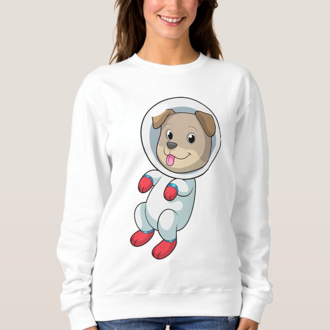Hunde im Weltraum im Anzug Sweatshirt (Vorderseite)