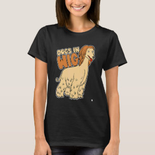 Hunde im Wig Wig Fake Hair T-Shirt