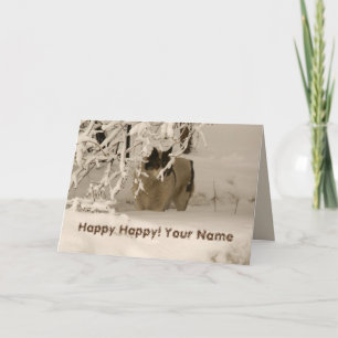 Hunde im Winter Karte