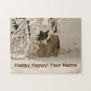 Hunde im Winter Puzzle