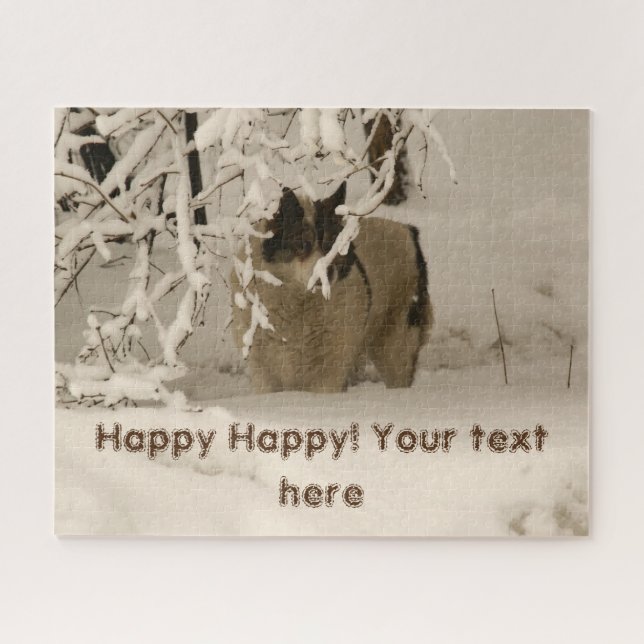 Hunde im Winter Puzzle (Horizontal)
