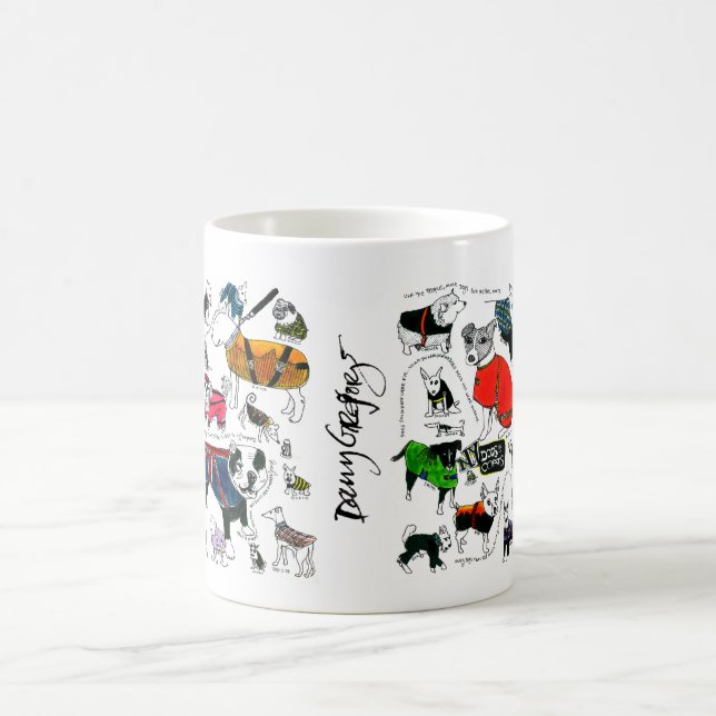 Hunde in der Mantel-Tasse Kaffeetasse (Mittel)