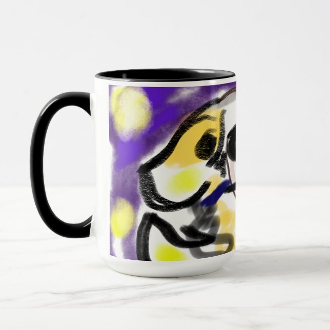 Hunde in der Nacht Tasse (Links)