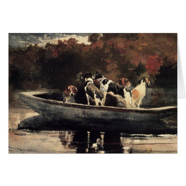 Hunde in einem Boot (Vorderseite (Horizontal))