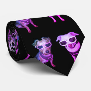 Hunde in Gläsern Krawatte