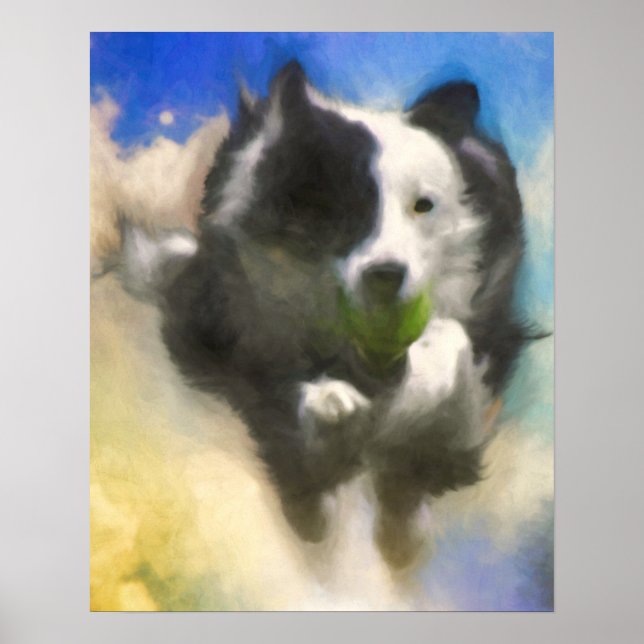 HUNDE IN HEAVEN BALL PATROL Australian Shepherd Poster (Vorne)