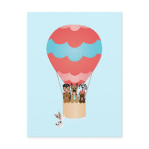 Hunde in Heißluftballon