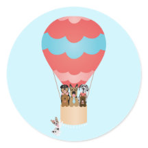 Hunde in Heißluftballon