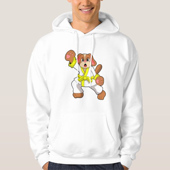 Hunde in Karate Martial Arts Hoodie (Vorderseite)
