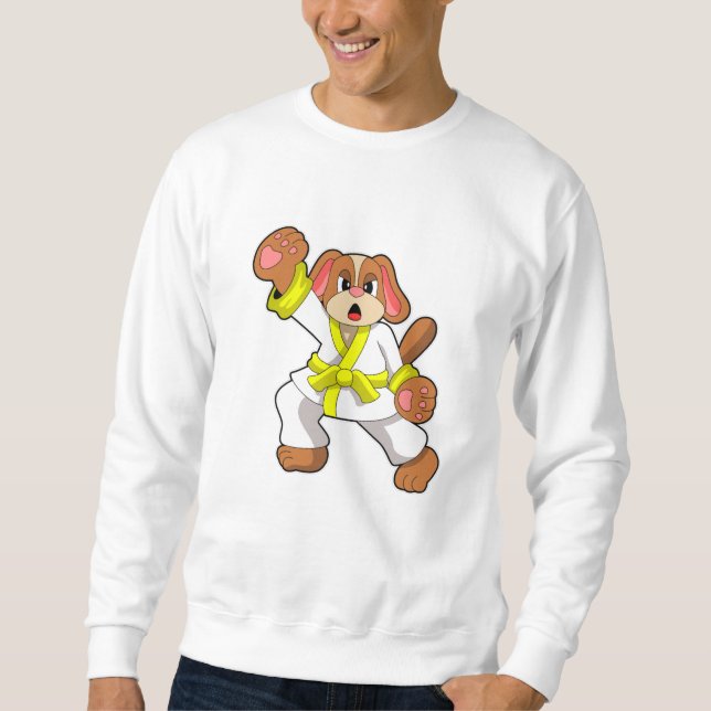 Hunde in Karate Martial Arts Sweatshirt (Vorderseite)