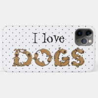 Hunde in Niedlichen Funny Dog Letters geschrieben