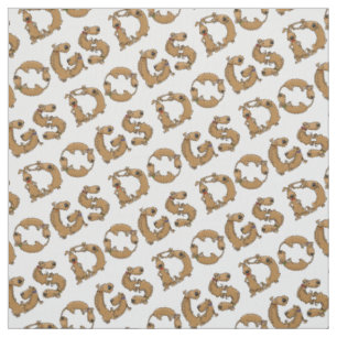 Hunde in Niedlichen Funny Dog Letters geschrieben Stoff
