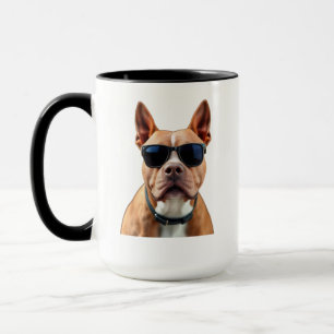 Hunde in Sonnenbrille Combo Tasse, 15 oz Tasse