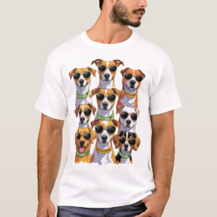 Hunde in Sonnenbrillen Paws Hydriert T-Shirt
