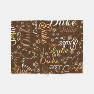 Hunde in "Style braune Pfoten" Fleecedecke
