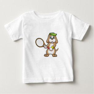 Hunde in Tennis mit Tennisschläger & Cap Baby T-shirt