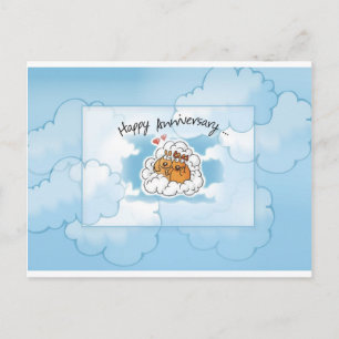 Hunde in Wolken Postkarte