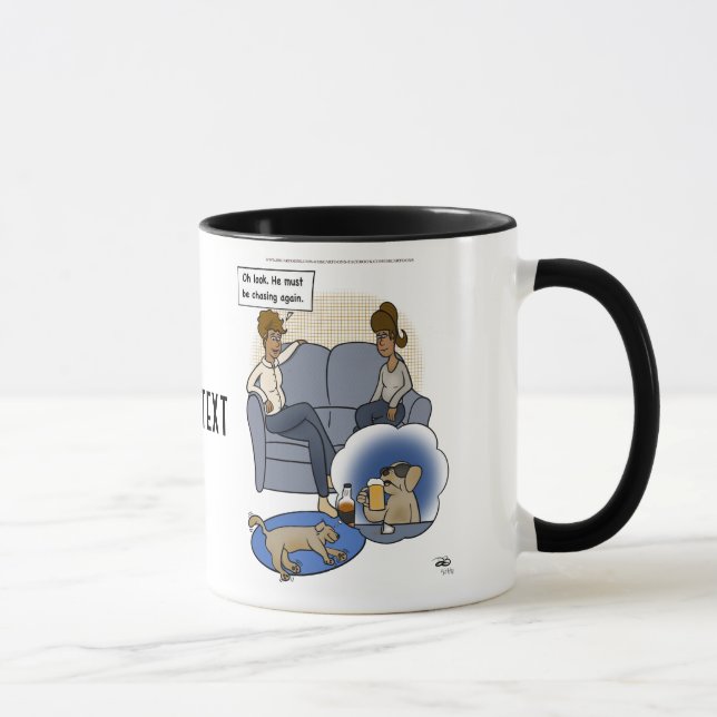 Hunde jagen Dream Tasse (Rechts)
